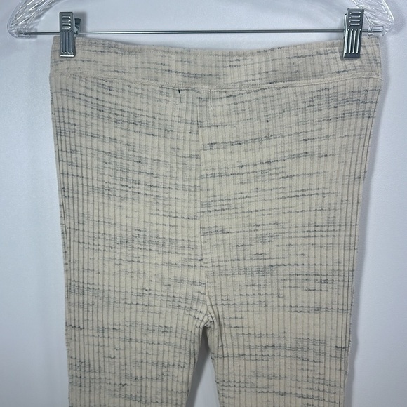 Monrow Marled Ribbed Cotton Blend Flared Pants size large. NWT.Cream color - Picture 6 of 8